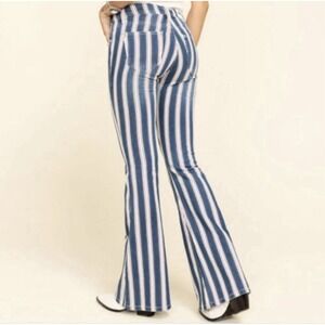 Grace in LA‎ Trouser Striped Flare Jeans Size 26